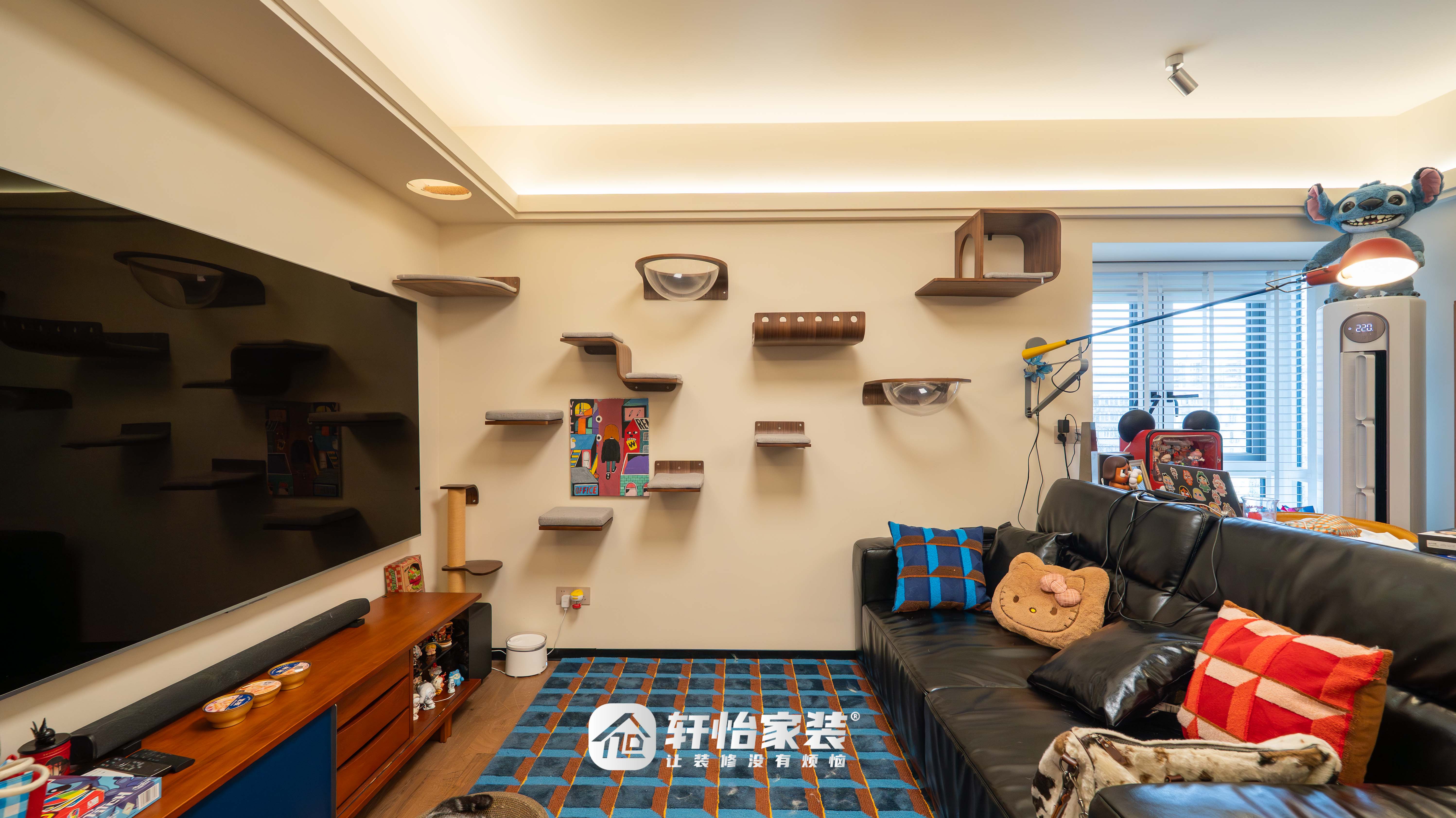 广州小户型抄作业！轩怡家装69㎡包豪斯案例直接照搬，人宠共居超实用